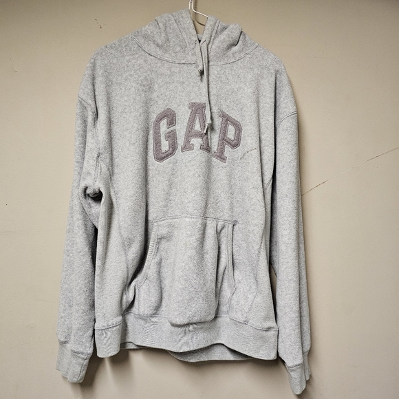 GAP Soft Arch Logo Light Gray Hoodie - Picture 1 of 10